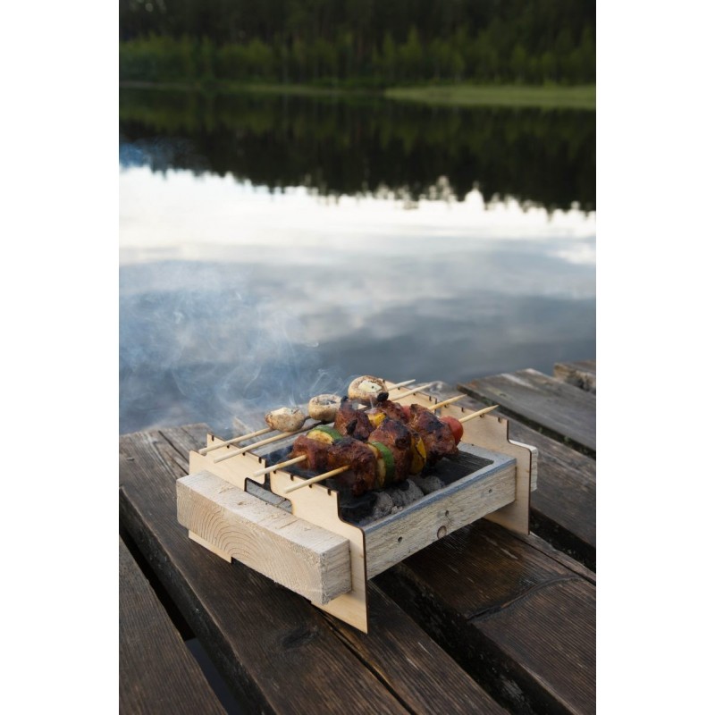 Barbecue Griglia portatile ecologico BBQ monouso biodegradabile ric...