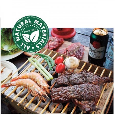 Barbecue Griglia portatile ecologico BBQ monouso biodegradabile riciclabile gril