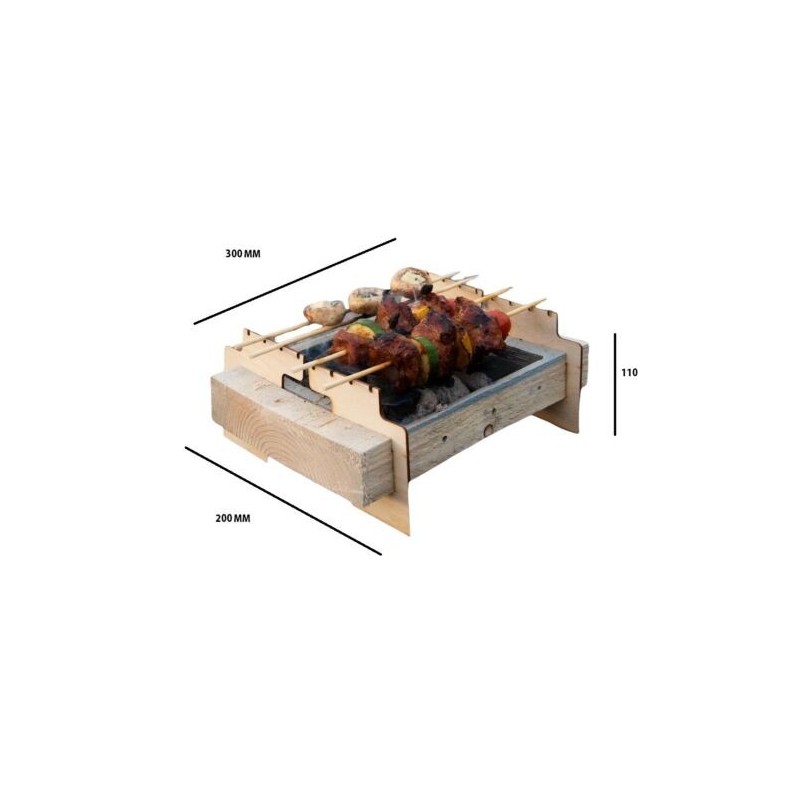 Barbecue Griglia portatile ecologico BBQ monouso biodegradabile ric...