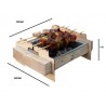 Barbecue Griglia portatile ecologico BBQ monouso biodegradabile ric...