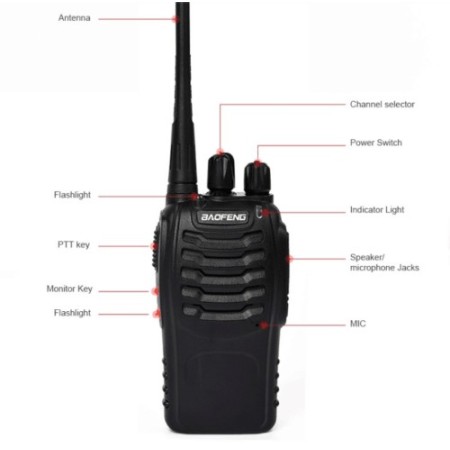 30 confezioni da 2 ricetrasmittenti BAOFENG BF-888S PMR RADIO UHF 400-470 MHz WALKIE TALKIE DS