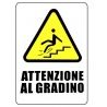 Hongu Cartello Attenzione al gradino 30 x 20 cm PVC Segnaletico tar...