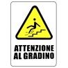 Hongu 6x Cartello Attenzione al gradino 30x20cm PVC Segnaletico tar...