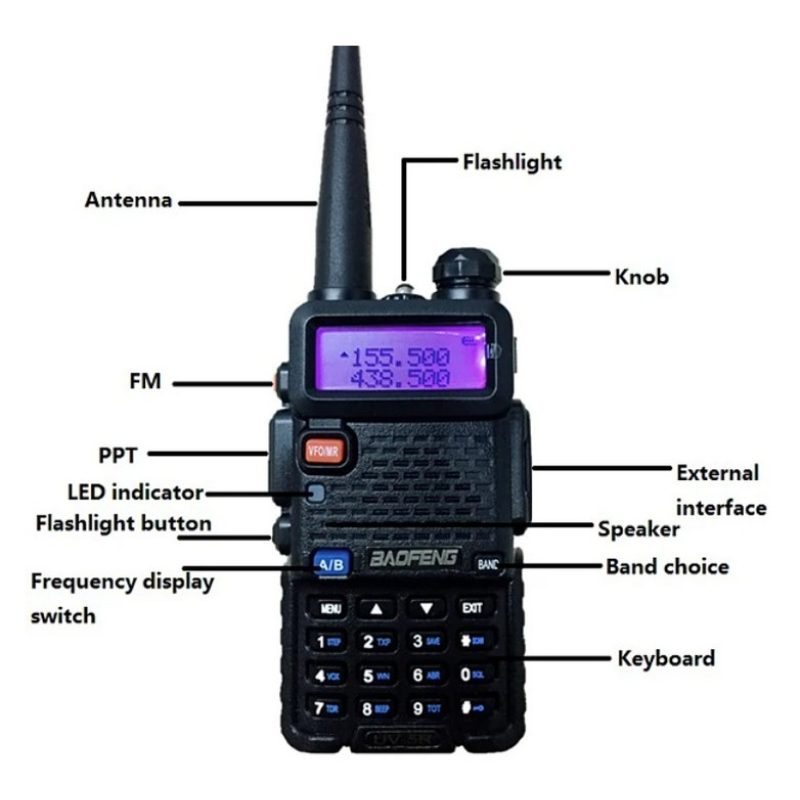BOAFENG BOAFENG UV-5r VHF/UHF dual band radio ricetrasmittente radi...