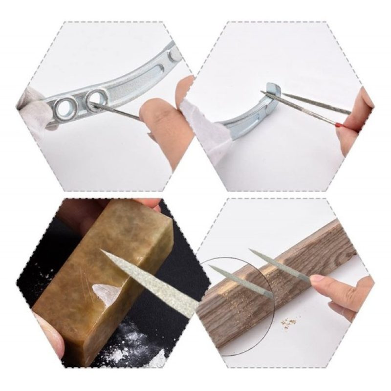 Hongu Set di 5 lime diamantate per acciai duri e costruzioni stampi...