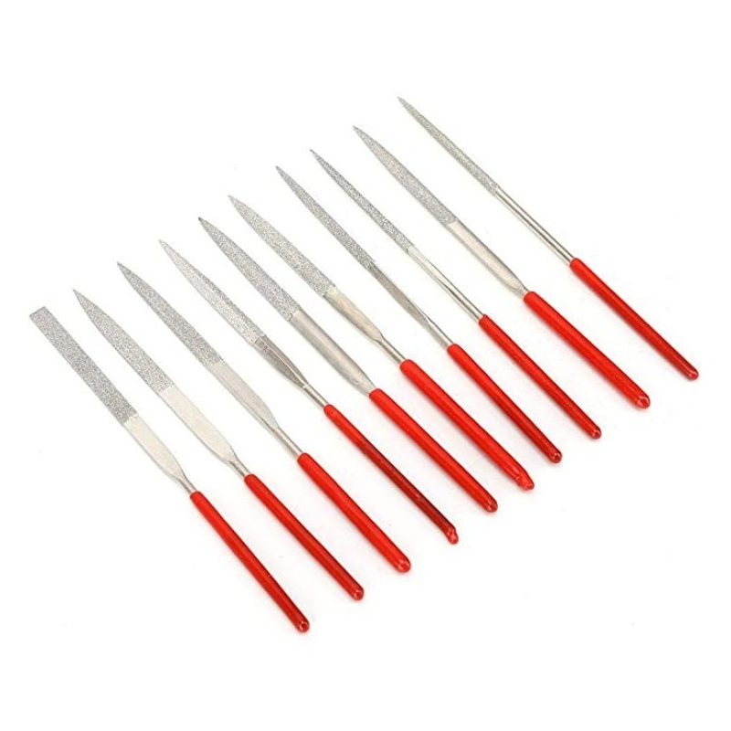 Hongu Set 10 Lime ad Ago di Precisione Diamantate 3X140mm Raspe per...