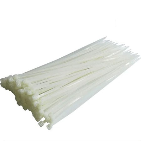 Fino 400 Fascette bianca plastica varie misure cablaggio varie misure per rete