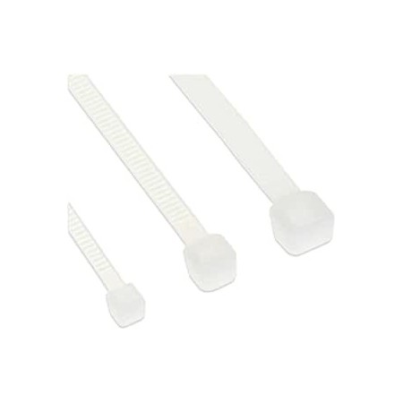 Fino 400 Fascette bianca plastica varie misure cablaggio varie misure per rete