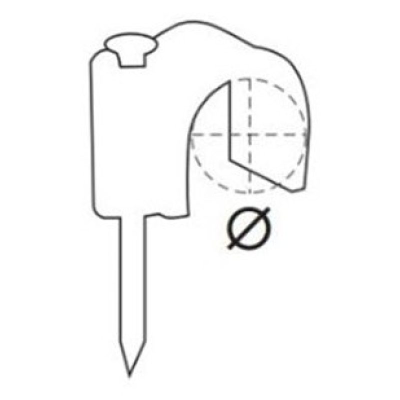 Hongu 70 pz GRAFFETTE FERMA FISSA PASSA CAVO 14mm chiodo blocca cab...