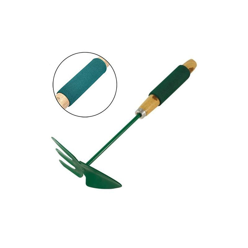 Rastrello zappetta corta Giardino Manico In Legno attrezzi orto giardinaggio