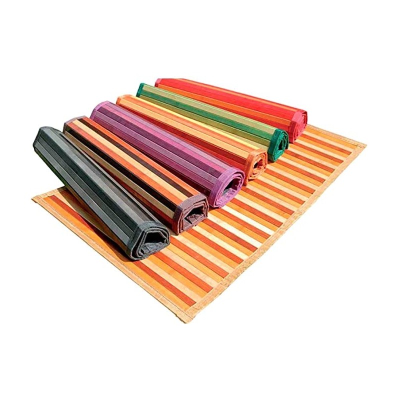 Tappeto stuoia bamboo legno pedana cucina degradè passatoia antiscivolo legno