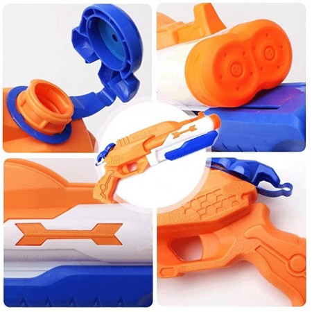 Pistola ad acqua pompa Spruzzatore Giocattolo giardino water gun 2 getti bambini