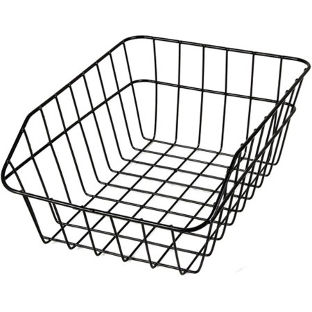 CESTO CESTINO POSTERIORE CON GANCI BICICLETTA BICI NERO PORTA TUTTO PACCHI