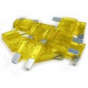 10x MAXI Fusibili Fusibile 20A Auto Moto Camper Lamellari Lamellare Lama giallo