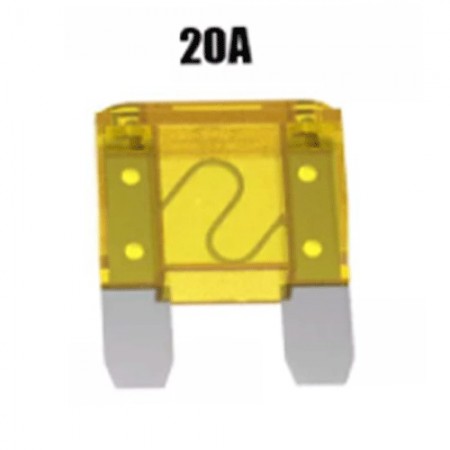 10x MAXI Fusibili Fusibile 20A Auto Moto Camper Lamellari Lamellare Lama giallo