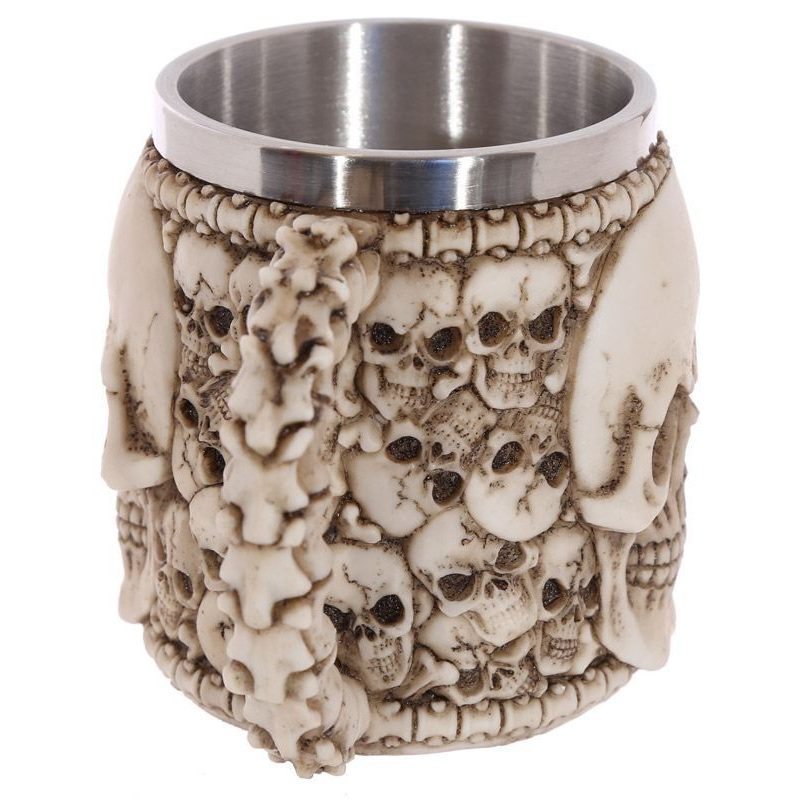 Vichinga scheletro teschio boccale ornamentale tazza bevande guerriero gotica