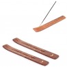 Hongu 2x PORTA BRUCIA INCENSI LEGNO CM 25 CON INTARSI OTTONE PER IN...