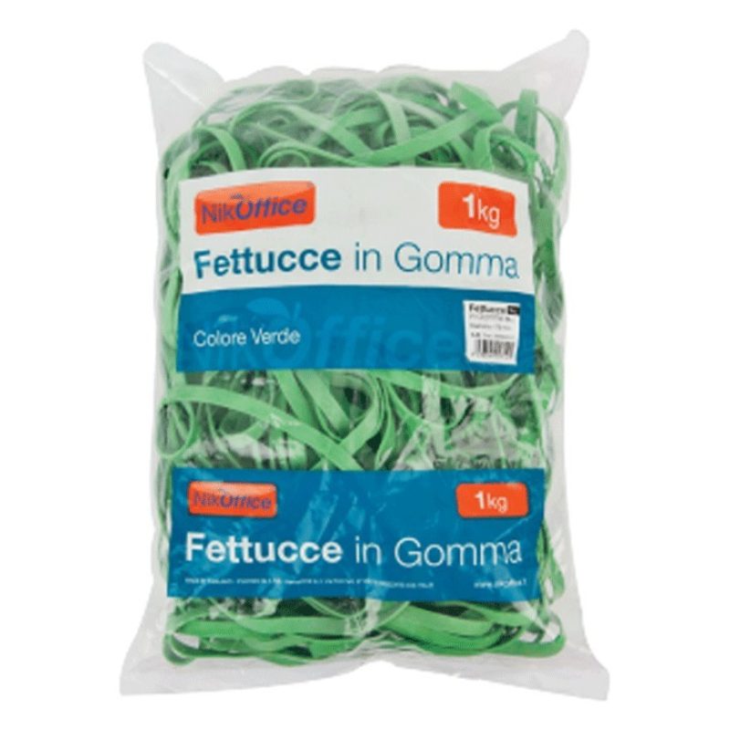 NikOffice BUSTA CONFEZIONE DA 1 KG. ELASTICI A FETTUCCIA IN GOMMA 1...
