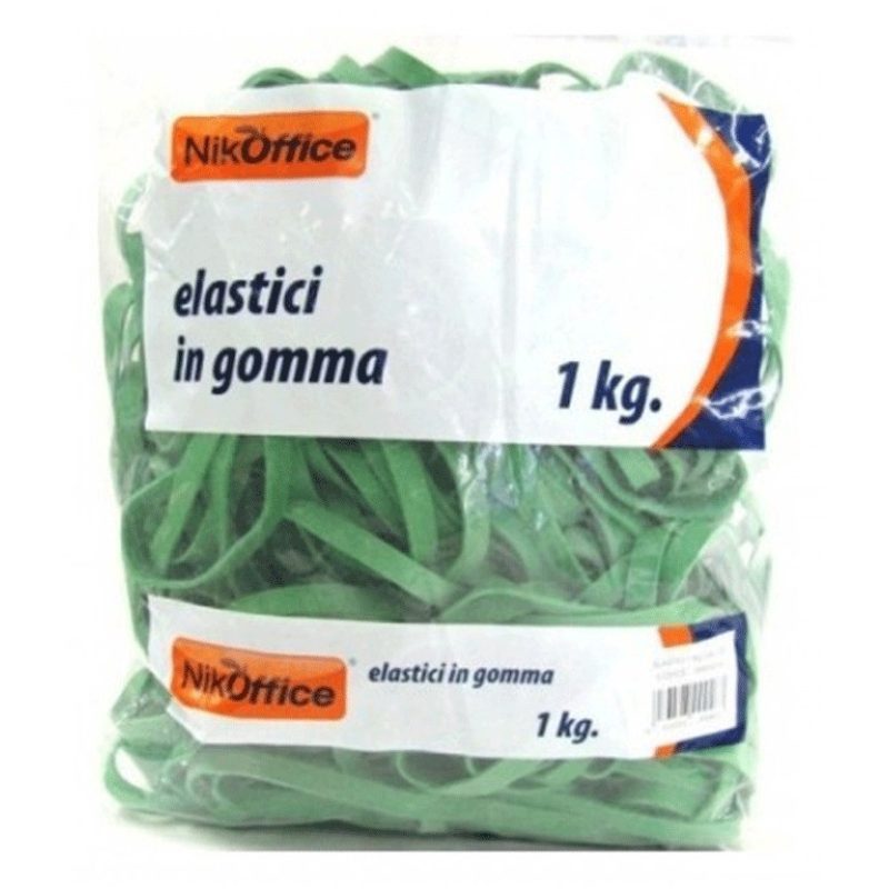 NikOffice BUSTA CONFEZIONE DA 1 KG. ELASTICI A FETTUCCIA IN GOMMA 1...