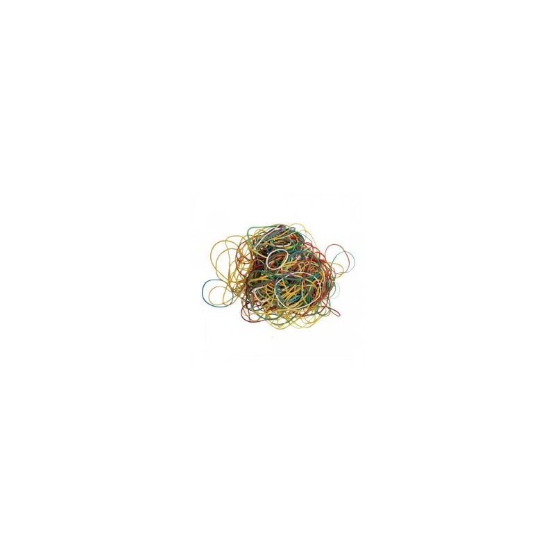 Hongu BARATTOLO 100 g ELASTICI IN GOMMA MISTIMISURE COLORI ASSORTIT...