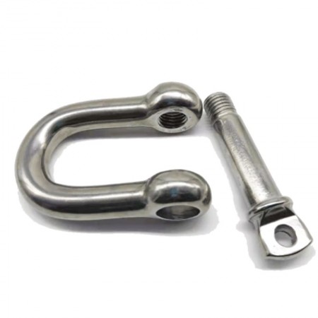 4x Moschettone grillo dritto 5/6mm acciaio sollevamento arrampicata carpenteria