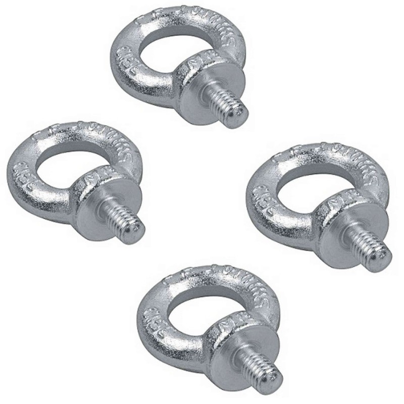 4x GOLFARE MASCHIO IN ACCIAIO VARIE MISURE 6mm 8mm 10mm funi catene occhiello