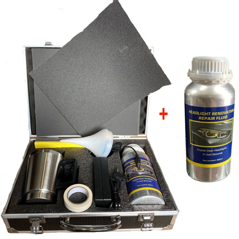 Kit lucida lucidatura fari Rinnova ripristina vetro fanali auto 1200ml polimero