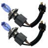 Kit 2 lampadine HOD H4 luce bianca ghiaccio 4500K xenon fari tuning auto cablate