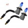 Kit 2 lampadine HOD H7 luce bianca ghiaccio 4500K xenon fari tuning auto cablate