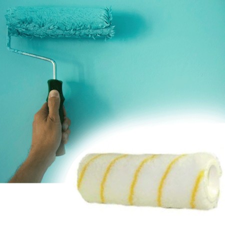 Kit rullo e vassoio microfibra professionale pittura muro pareti vernice manico