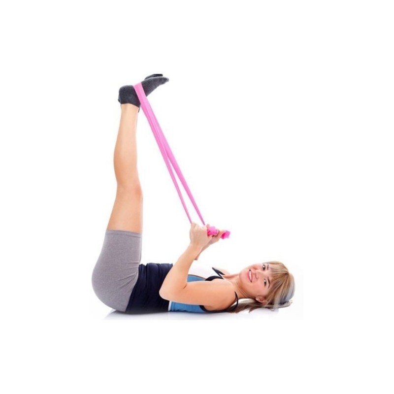2 Fasce Elastiche Per Yoga Con 8 Passanti Numerati | Cinghie Per Stretching, Pilates, Riabilitazione E Allenamento Fasciale | Colore Viola