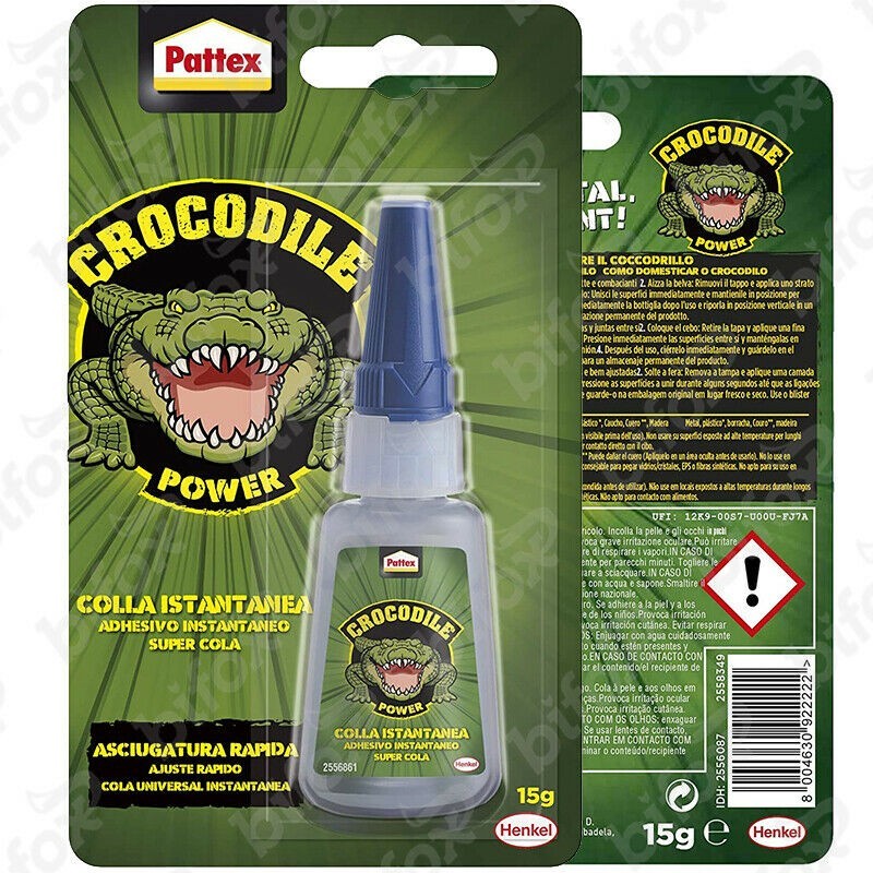 Super Colla istantanea adesiva asciugatura rapida trasparente pattex 15g power