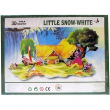 Puzzle 3D bianca neve 41 pezzi principesse sette nani cottage snow white vintage