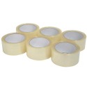 6x Rotoli Nastro adesivo 48mmX120m resistente trasparente chiaro imballo pacchi