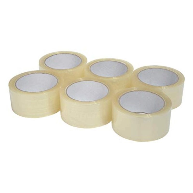 6x Rotoli Nastro adesivo 48mmX120m resistente trasparente chiaro im...