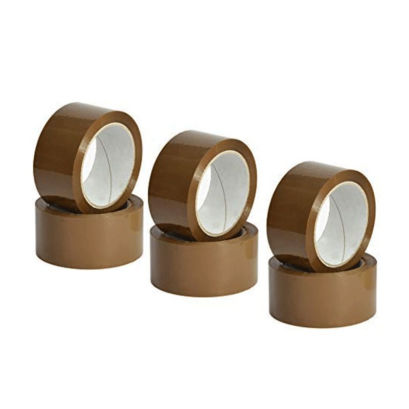 6x Rotoli Nastro adesivo 48mmX120m resistente marrone imballo pacchi imballaggio