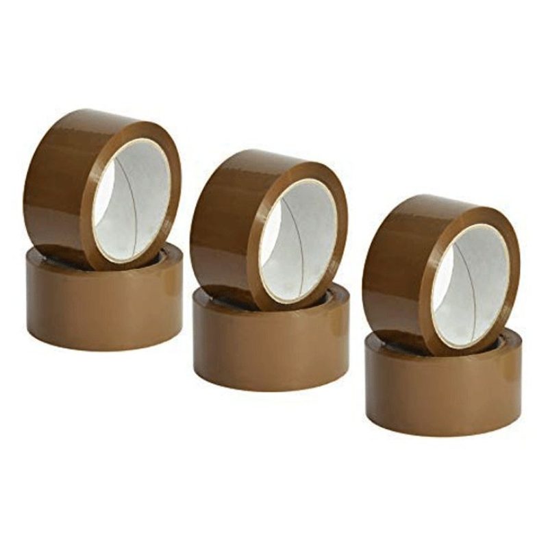 6x Rotoli Nastro adesivo 48mmX120m resistente marrone imballo pacch...