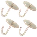 4x GANCIO DA SOFFITTO DORATI PORTAVASO SUPPORTI GANCI PARETE MURO LANTERNE FIORI