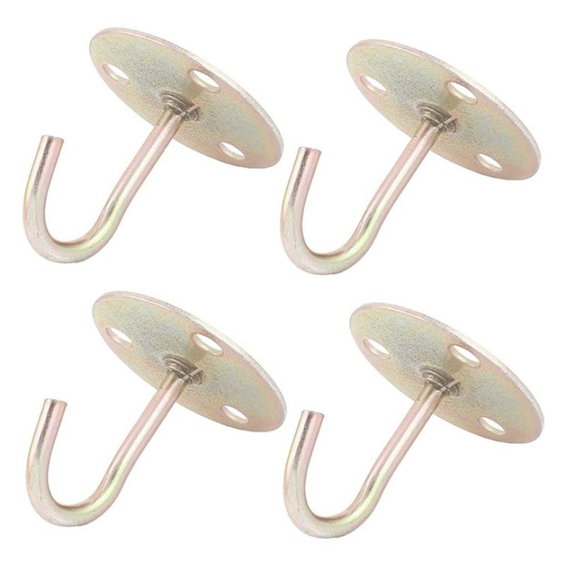4x GANCIO DA SOFFITTO DORATI PORTAVASO SUPPORTI GANCI PARETE MURO L...