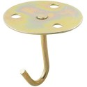4x GANCIO DA SOFFITTO DORATI PORTAVASO SUPPORTI GANCI PARETE MURO LANTERNE FIORI