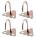 4x Ganci da Soffitto Dorati per Portavasi Supporti a Parete porta vaso per Muro Lanterne e Fiori