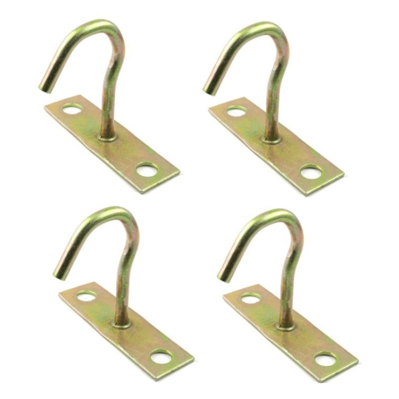 4x GANCIO DA SOFFITTO DORATI PORTAVASO SUPPORTI GANCI PARETE MURO L...