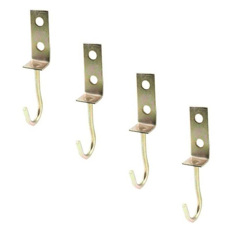 4x GANCIO DA SOFFITTO DORATI PORTAVASO SUPPORTI GANCI PARETE MURO L...