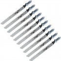 10x Lama Lame Seghetto Alternativo Plastica Legno Metallo T101B taglio pulito