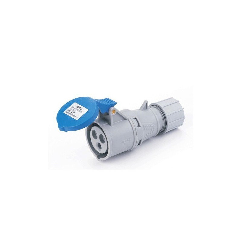 Ecova Presa mobile dritta industriale elettrica 16A 230V IP44 2P+T ...