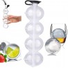 Hongu Stampo da freezer 4 palla ghiaccio ICE ball stampi cavità Rou...