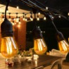 CATENA LUMINOSA 10 METRI ESTERNO E27 LUCI LAMPADA GAZEBO 10 PORTALA...