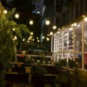 CATENA LUMINOSA 10 METRI ESTERNO E27 LUCI LAMPADA GAZEBO 10 PORTALAMPADA