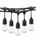 CATENA LUMINOSA 10 METRI ESTERNO E27 LUCI LAMPADA GAZEBO 10 PORTALAMPADA