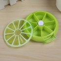 Contenitore porta pillole settimanale girevole tascabile verde pasticche